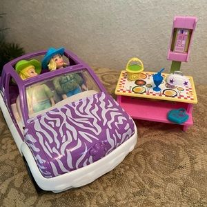 Polly pockets Dolls, Car and Extras